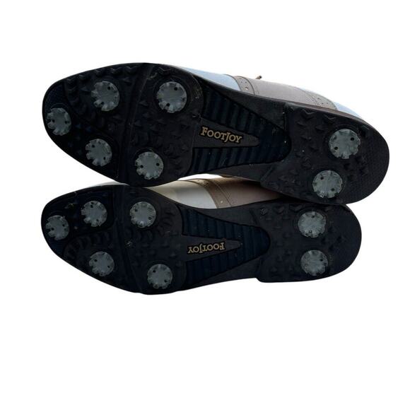 Footjoy Greenjoy Golf Shoes Women's Size 10 White Tan Saddle Oxfords - Picture 7 of 9